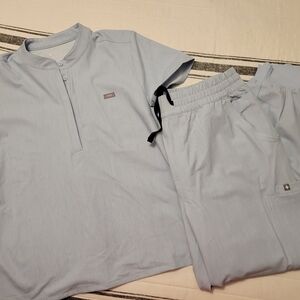 Light Blue Henley Shirt and Jogger Set